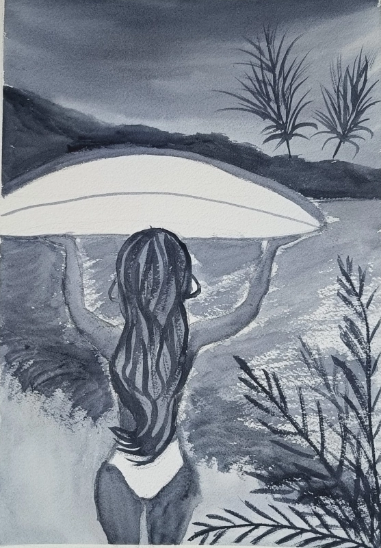 Surf on the beach 2023 watercolour 26 x36 cm.jpg
